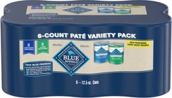 Blue Buffalo Homestyle Recipe Chicken & Lamb Variety Pack Wet Dog Food, 12.5-oz can, 6 count