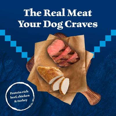 Show full view: Blue Buffalo Wilderness Grain-Free Beef & Chicken Grill, Turkey & Chicken Grill Variety Pack Wet Dog Food, 12.5-oz can, 6 count slide 4 of 10