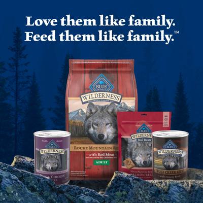 Show full view: Blue Buffalo Wilderness Grain-Free Beef & Chicken Grill & Wolf Creek Stew Hearty Beef in Gravy Variety Pack Dog Wet Food, 12.5-oz can, 6 count slide 10 of 10