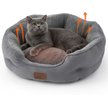 Show in main carousel: Bedsure Self-Warming Orthopedic Anti-Slip Bolster Cat & Dog Bed with Removable Pillow Cushion, Grey, Small slide 1 of 7