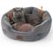 Show in main carousel: Bedsure Round Bolster Anti-Slip Puppy & Kitten Bed with Washable Pillow Cushion, Dark Grey, Small slide 1 of 10