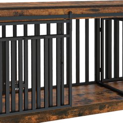 Wooflex Double Dog Waterproof Hard-Sided Dog Crate, Rustic Brown, 86.6-in slide 2 of 7