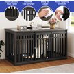 Show in main carousel: Wooflex Double Dog Waterproof Hard-Sided Dog Crate, Black Oak, 55-in slide 5 of 7