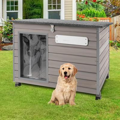 Show full view: Petscosset Outdoor Wooden Dog House, 33.8 x 22 x 25-in slide 8 of 11