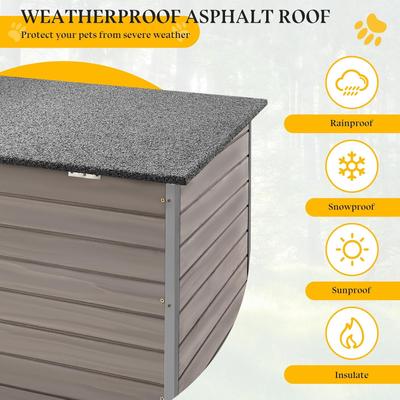 Show full view: Petscosset Outdoor Wooden Dog House, 33.8 x 22 x 25-in slide 3 of 11