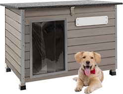 Petscosset Outdoor Wooden Dog House, 33.8 x 22 x 25-in