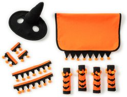 Tough1 5 Piece English Halloween Horse Set, Orange/Black, Mini