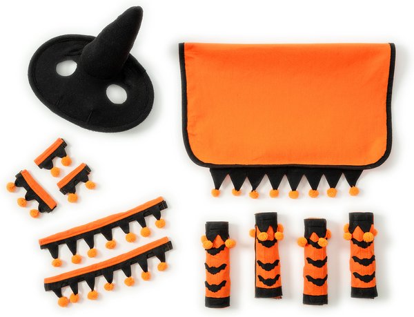 Show full view: Tough1 5 Piece English Halloween Horse Set, Orange/Black, Mini slide 1 of 1