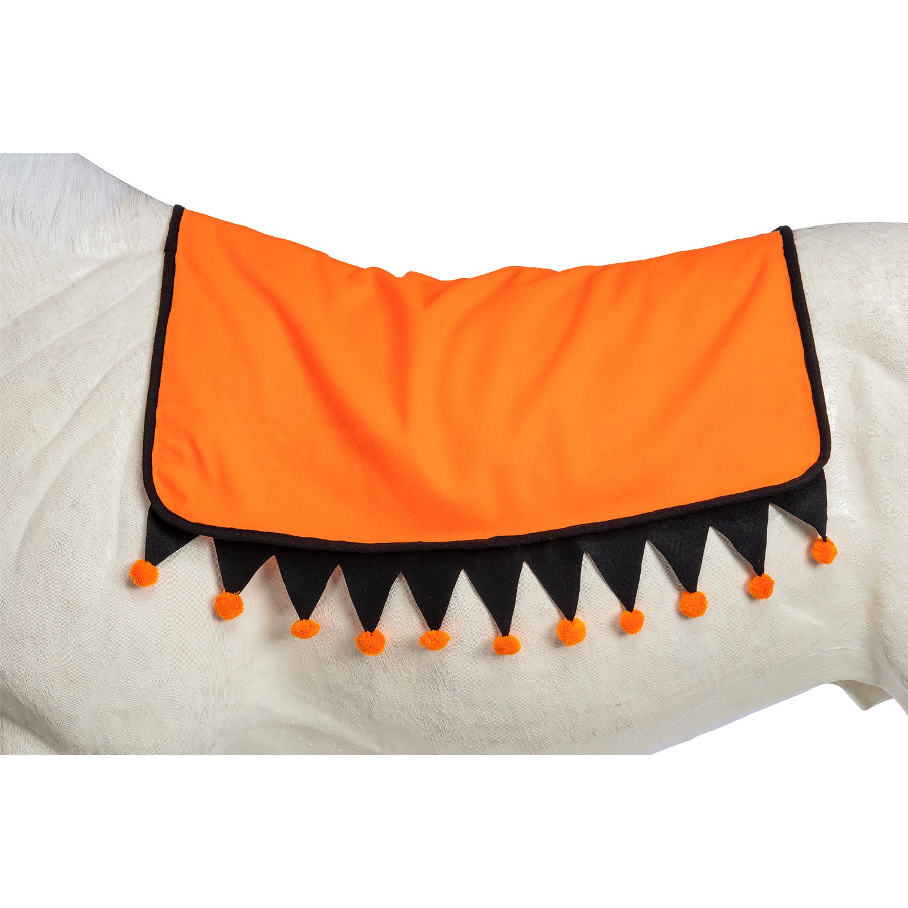 Tough1 Western Halloween Horse Saddle Pad Cover, Orange/Black, 36 x 34-in