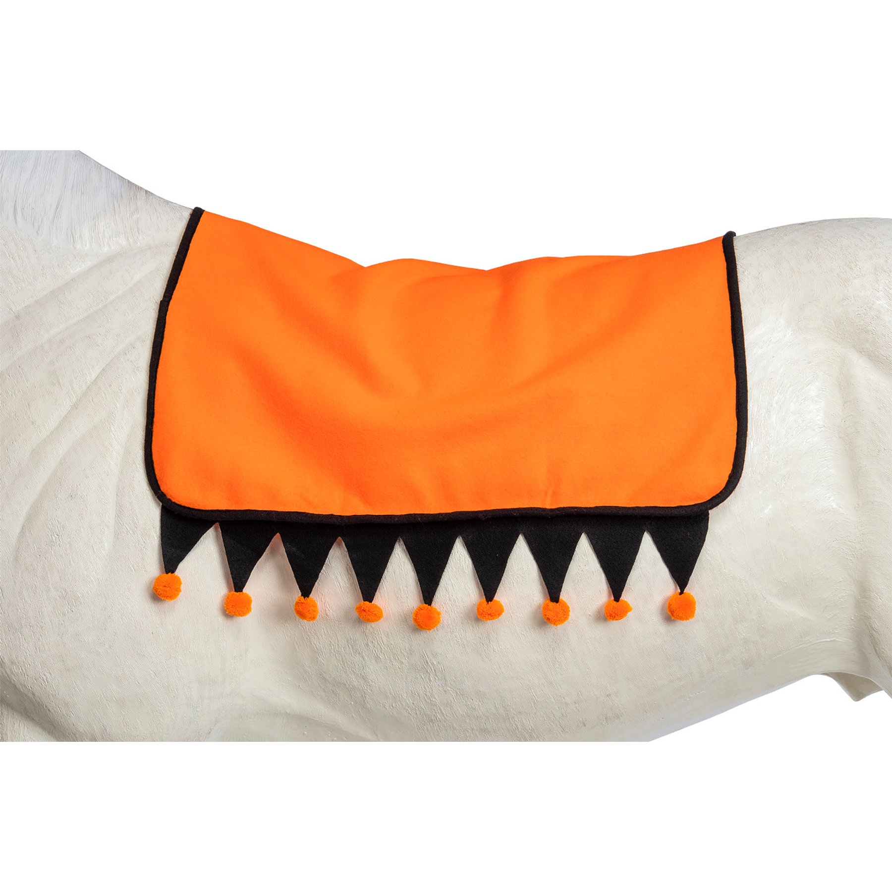 Tough1 English Halloween Horse Saddle Pad Cover, Orange/Black, 29 x 36-in