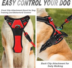 BARKBAY Front Clip Reflective No Pull Dog Harness, Red, X-Large: 30 to 38-in chest slide 2 of 9