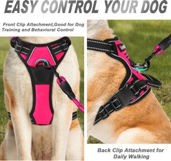 BARKBAY Front Clip Reflective No Pull Dog Harness, Pink, Large: 24.5 to 32.5-in chest slide 2 of 9