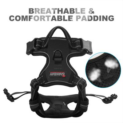 Show full view: BARKBAY Front Clip Reflective No Pull Dog Harness, Black, Large: 24.5 to 32.5-in chest slide 9 of 13