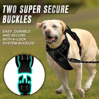 Show full view: BARKBAY Front Clip Reflective No Pull Dog Harness, Black, Large: 24.5 to 32.5-in chest slide 6 of 13