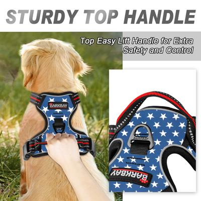 Show full view: BARKBAY Front Clip Reflective No Pull Dog Harness, Star, X-Small: 15.5 to 19.5-in chest slide 3 of 12