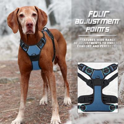 Show full view: BARKBAY Front Clip Reflective No Pull Dog Harness, Navy, Large: 24.5 to 32.5-in chest slide 7 of 12