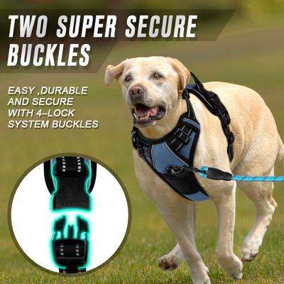 Show full view: BARKBAY Front Clip Reflective No Pull Dog Harness, Navy, Large: 24.5 to 32.5-in chest slide 5 of 12