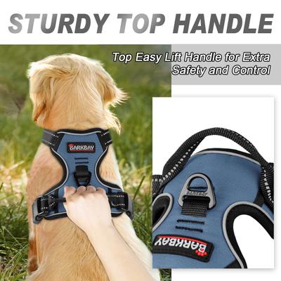 Show full view: BARKBAY Front Clip Reflective No Pull Dog Harness, Navy, Large: 24.5 to 32.5-in chest slide 3 of 12