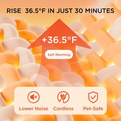 Bedsure Self-Warming Orthopedic Waterproof Sherpa & Oxford Fabric Removable Cover Dog Bed, Ashen Grey, Large slide 2 of 7