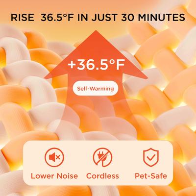 Show full view: Bedsure Self-Warming Orthopedic Waterproof Sherpa & Oxford Fabric Removable Cover Dog Bed, Ashen Grey, Large slide 2 of 8