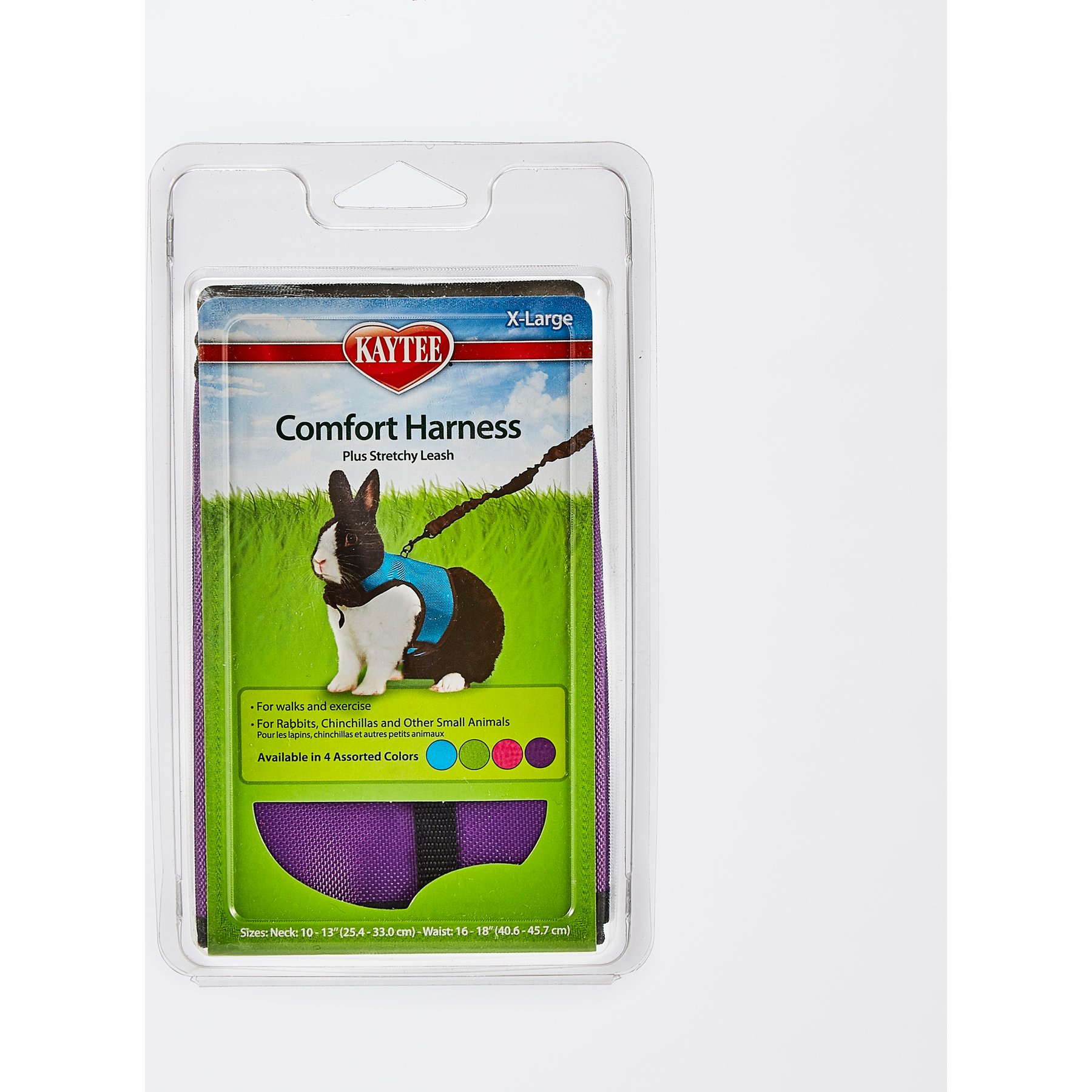 Kaytee Comfort Harness & Stretchy Leash, X-Large, Assorted Colors