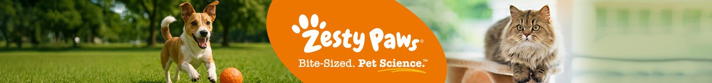 Zesty Paws. Bite-Sized. Pet Science.