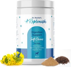 Replenish Probiotic & Digestive Enzyme Gut Health Supplements Dog Chew Treats, 60 count
