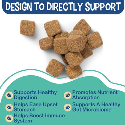 Show full view: Replenish Probiotic & Digestive Enzyme Gut Health Supplements Dog Chew Treats, 60 count slide 5 of 8