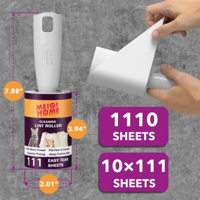 Show full view: MEIQIHOME Extra Sticky Lint Rollers for Pet Hair, 1110 count slide 2 of 7