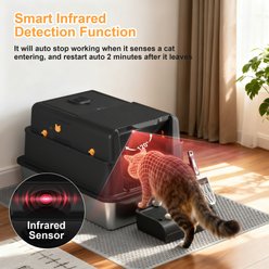 Casfuy Upgraded Stainless Steel Cat Litter Box with Smart Odor Control System, XXX-Large, 100-L slide 2 of 8