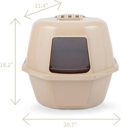 Van Ness Enclosed Corner Cat Litter Box, Beige, Large slide 2 of 9