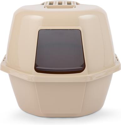 Show full view: Van Ness Enclosed Corner Cat Litter Box, Beige, Large slide 2 of 10