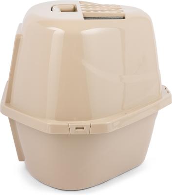 Show full view: Van Ness Enclosed Corner Cat Litter Box, Beige, Large slide 4 of 10