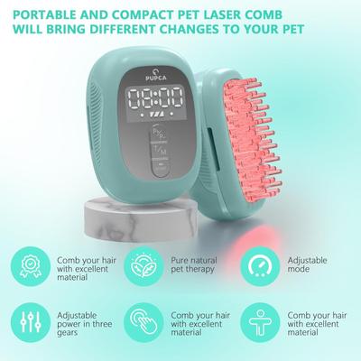 Show full view: PUPCA Cold Laser Red Light Therapy Brush for Dogs & Cats, Blue slide 5 of 11