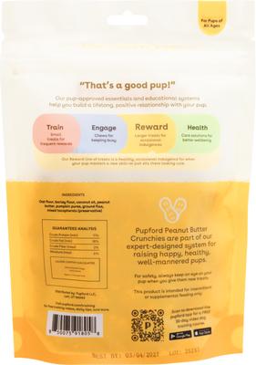 Show full view: Pupford Human-Grade Peanut Butter Adult Crunchies Dog Treats, 5-oz bag slide 3 of 5