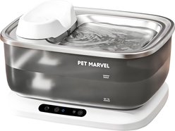 Pet Marvel F2 V2 Rechargeable Cordless Stainless Steel Dog & Cat Water Fountain, 236-oz