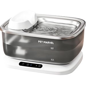 Pet Marvel F2 V2 Rechargeable Cordless Stainless Steel Dog & Cat Water Fountain, 236-oz