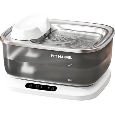 Pet Marvel Pet Marvel F2 V2 Rechargeable Cordless Stainless Steel Dog & Cat Water Fountain, 236-oz
