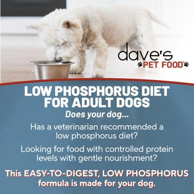Show full view: Dave's Pet Food Restricted Phosphorus & Protein Tuna Pate Wet Dog Food, 5.5-oz can, case of 24 slide 4 of 13