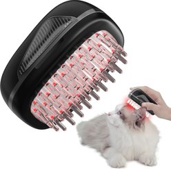 PUPCA Cold Laser Red Light Therapy Brush for Dogs & Cats, Black