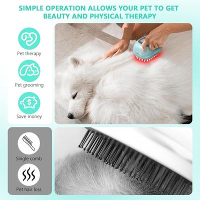 Show full view: PUPCA Cold Laser Red Light Therapy Brush for Dogs & Cats, Blue slide 9 of 11
