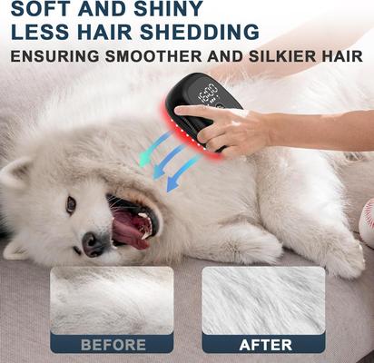 Show full view: PUPCA Cold Laser Red Light Therapy Brush for Dogs & Cats, Black slide 7 of 11