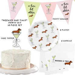 Sweet Paws x Five Dot Post "Weenies & Tinis" Mini Pawty Pack, 18 piece set slide 2 of 9