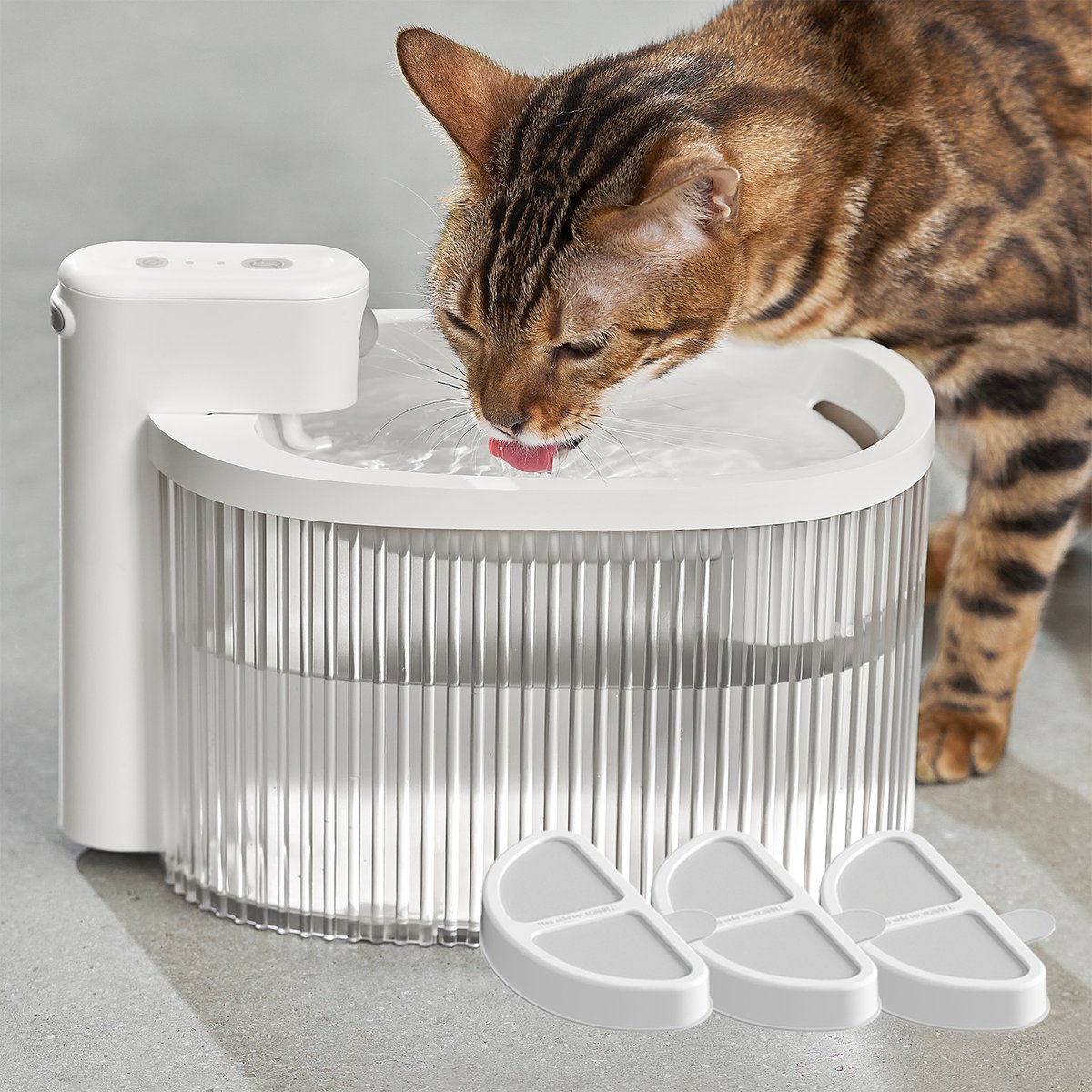 Pet Marvel Mini Rechargeable Battery Operated Cordless Dog & Cat Water Fountain, 2.5-l