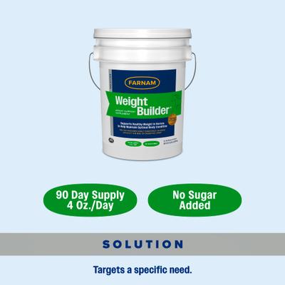 Show full view: Farnam Weight Builder Weight Support Supplement for Horses, 22.5-lb, 90 Day Supply slide 8 of 10