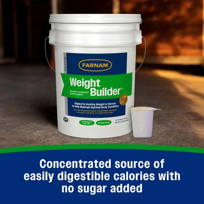 Show full view: Farnam Weight Builder Weight Support Supplement for Horses, 22.5-lb, 90 Day Supply slide 4 of 8