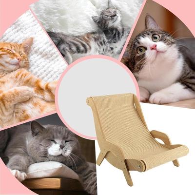 Show full view: NonoPets Wooden Sisal Cat Scratcher Lounge Chair, Large slide 4 of 6