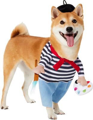 Show full view: Frisco Front Walking French Artist Dog & Cat Costume, Large slide 4 of 9