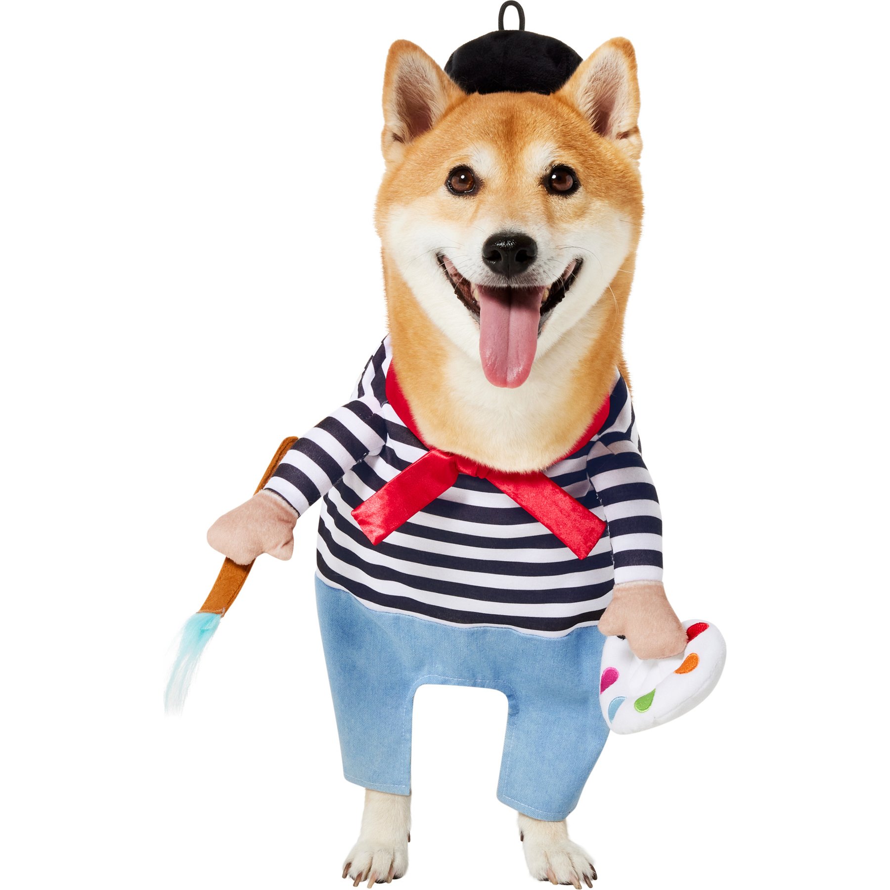 Frisco Front Walking French Artist Dog & Cat Costume, Large