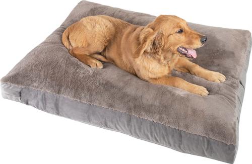 Show full view: Sherry Kline Pet Collection Fur Velvet Reversible Dog Bed, Grey, 30 x 42 x 4-in slide 2 of 5